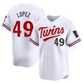 Yuxns M.Twins #49 Pablo Lopez Player White Home Limited Stitched Jerseys