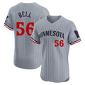 Yuxns M.Twins #56 Josh Bell Player Gray Home Limited Elite Stitched Jerseys