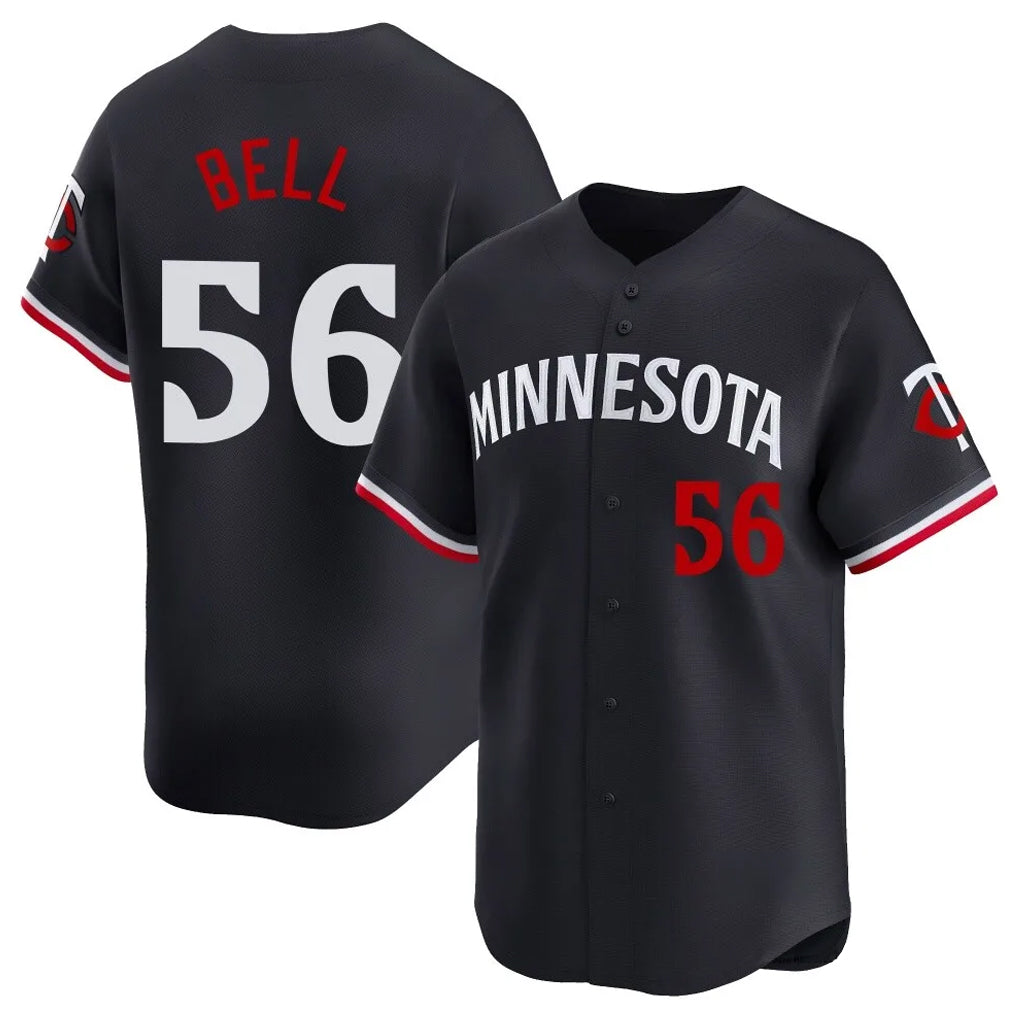 Yuxns M.Twins #56 Josh Bell Player Navy Home Limited Stitched Jerseys