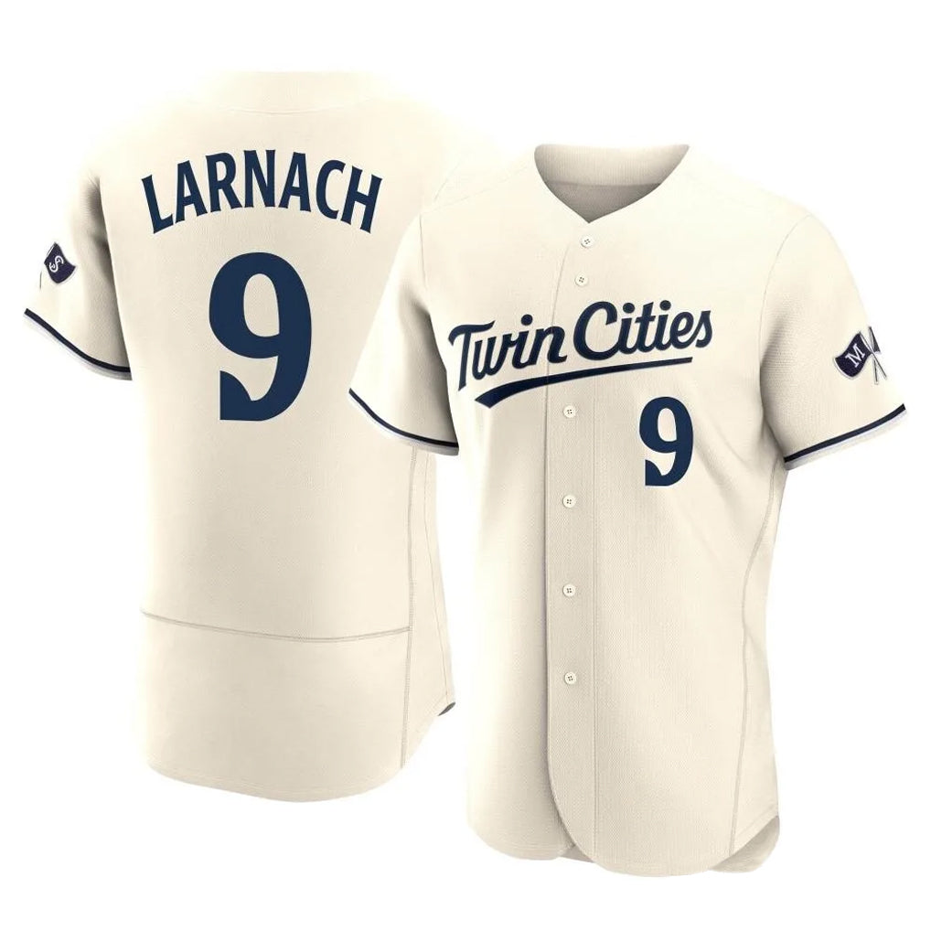 Yuxns M.Twins #9 Trevor Larnach Player Cream Home Limited Elite Stitched Jerseys
