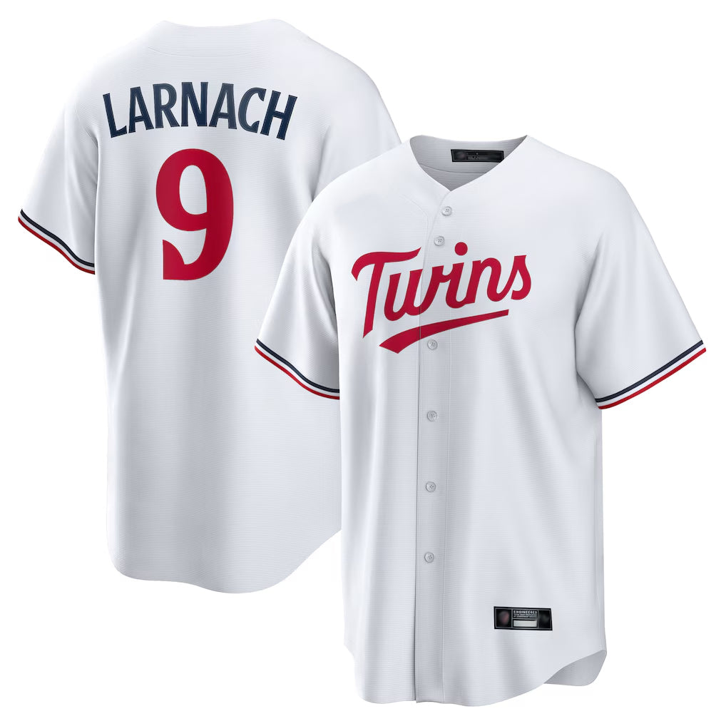 Yuxns M.Twins #9 Trevor Larnach Player White Home Game Stitched Jerseys