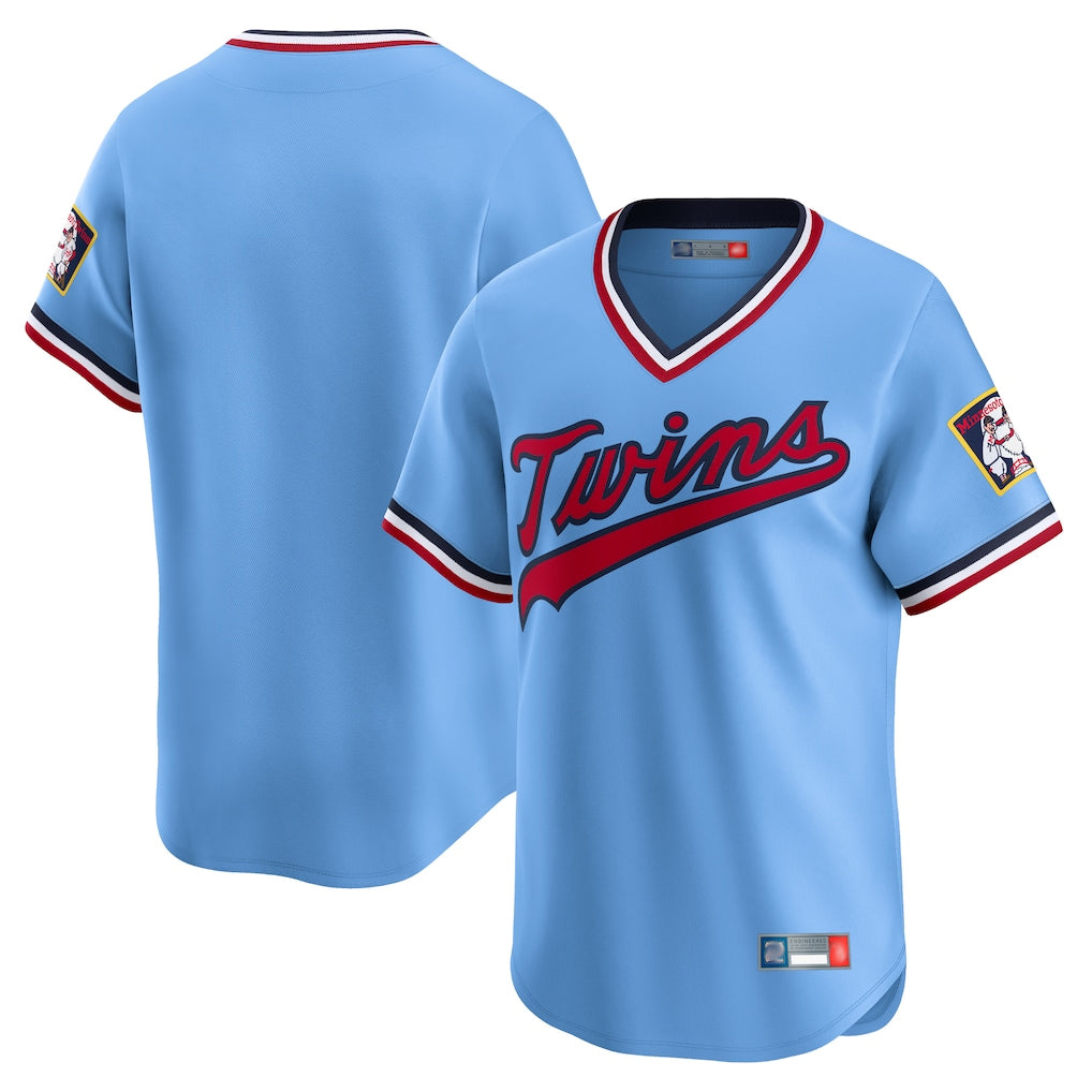 Yuxns M.Twins ## Twins Blank Player Light Blue Throwback Cooperstown Collection Limited T-shirt Stitched Jerseys