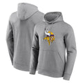 Yuxns M.Vikings Gray LOGO Pullover Hoodies Blank Player Home Game Stitched Jerseys
