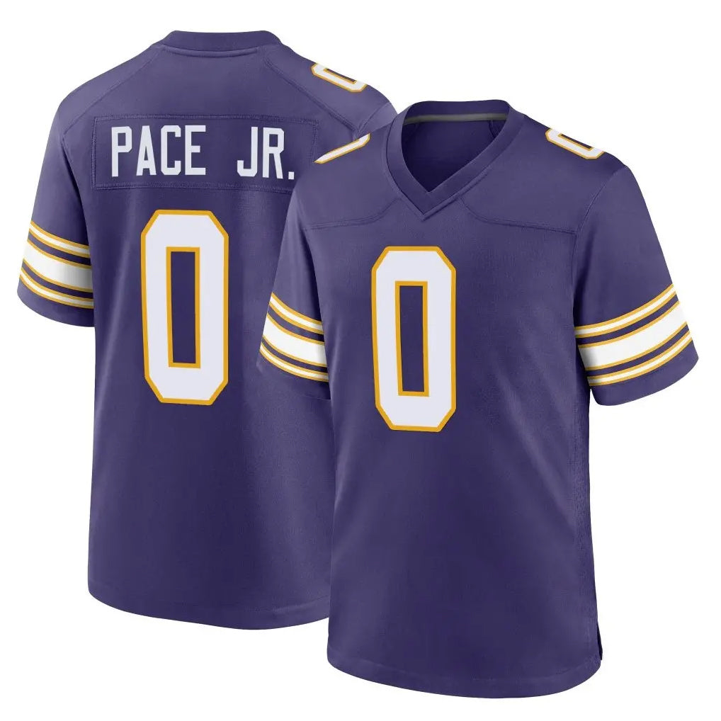 Yuxns M.Vikings #0 Ivan Pace Jr. Player Purple Classic Home Game Stitched Jerseys
