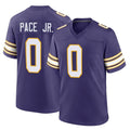 Yuxns M.Vikings #0 Ivan Pace Jr. Player Purple Classic Home Game Stitched Jerseys