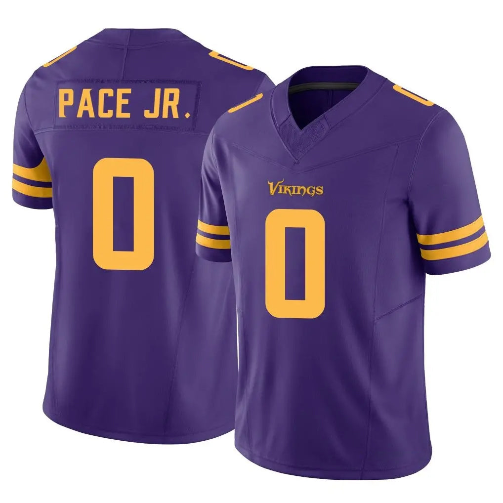 Yuxns M.Vikings #0 Ivan Pace Jr. Player Purple Limited Alternate Vapor F.U.S.E. Home Game Stitched Jerseys