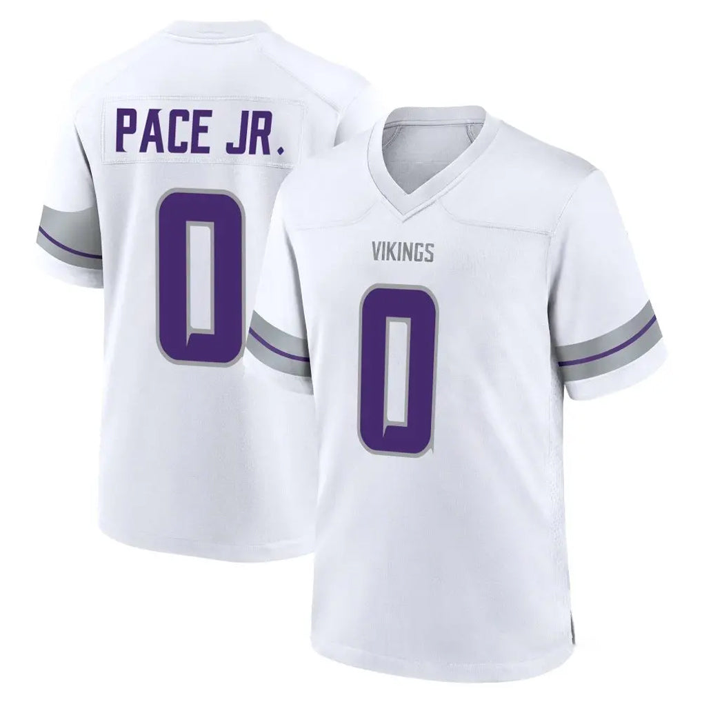 Yuxns M.Vikings #0 Ivan Pace Jr. Player White Alternate Home Game Stitched Jerseys