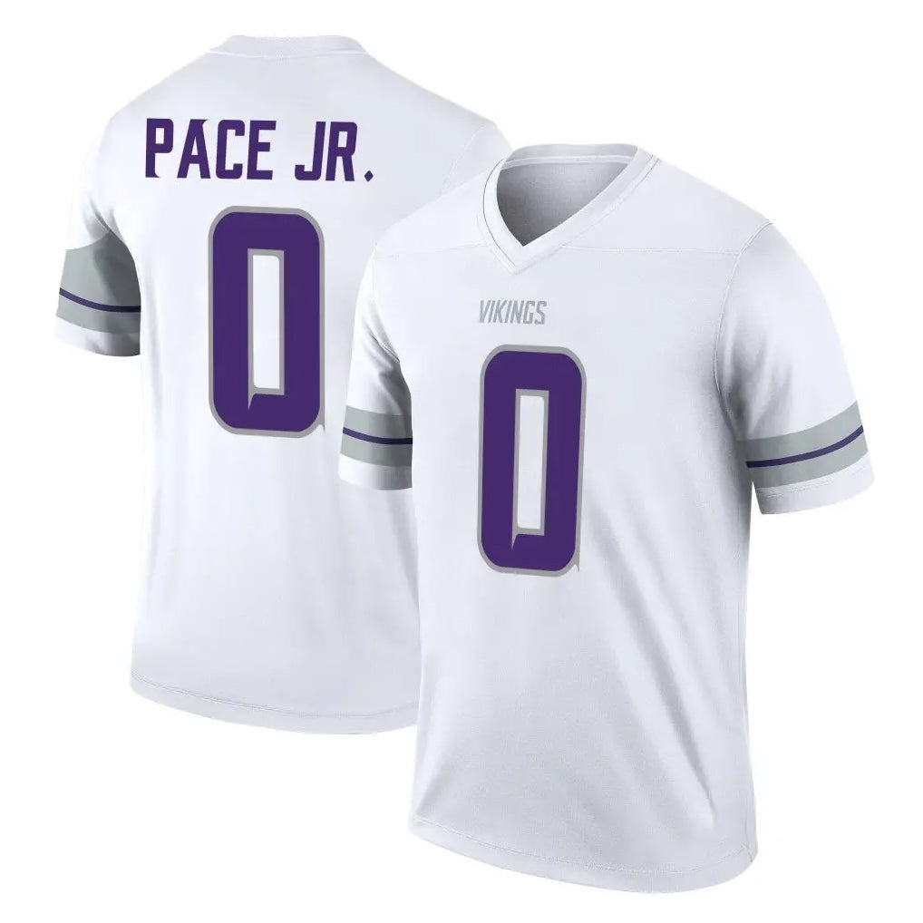 Yuxns M.Vikings #0 Ivan Pace Jr. Player White Alternate Legend Home Game Stitched Jerseys
