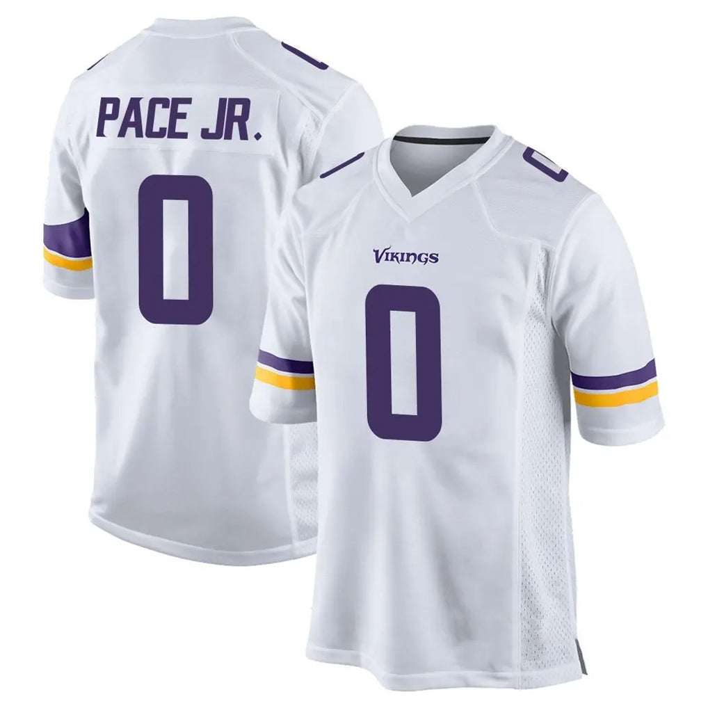 Yuxns M.Vikings #0 Ivan Pace Jr. Player White Home Game Stitched Jerseys