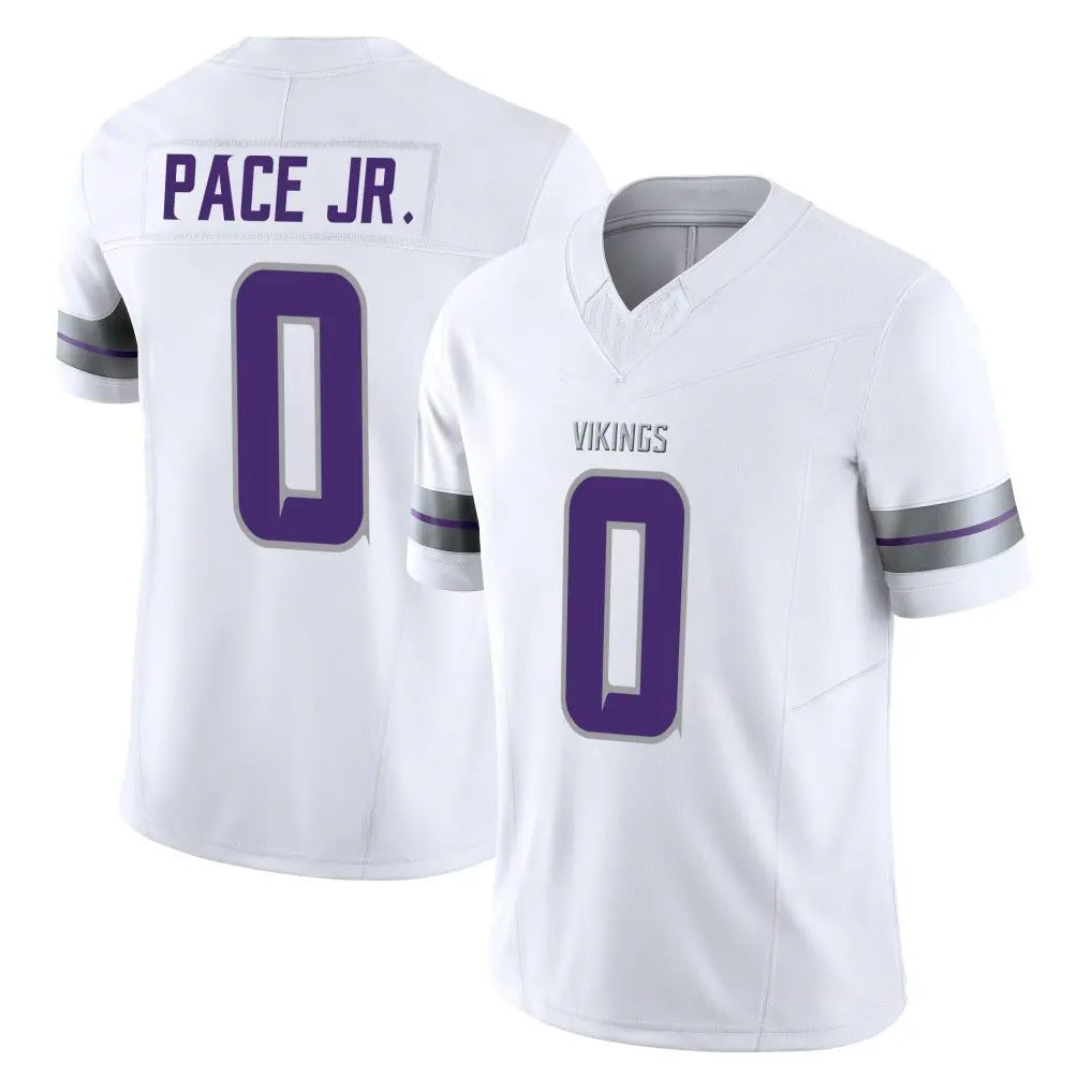 Yuxns M.Vikings #0 Ivan Pace Jr. Player White Limited Alternate Vapor F.U.S.E. Home Game Stitched Jerseys