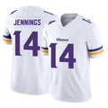 Yuxns M.Vikings #14 Jauan Jennings Player White Limited Vapor F.U.S.E. Home Game Stitched Jerseys