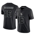 Yuxns M.Vikings #16 Will Reichard Player Black Reflective LImited Home Game Stitched Jerseys