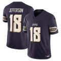 Yuxns M.Vikings #18 Justin Jefferson Purple 2026 Rivalries Collection Limited Stitched Jerseys