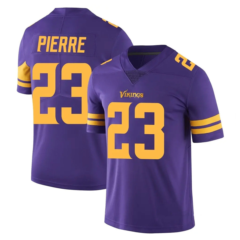 Yuxns M.Vikings #23 James Pierre Player Purple Limited Color Rush Home Game Stitched Jerseys