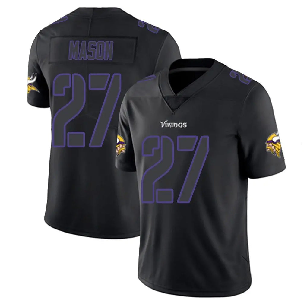Yuxns M.Vikings #27 Jordan Mason Player Black Impact LImited Home Game Stitched Jerseys