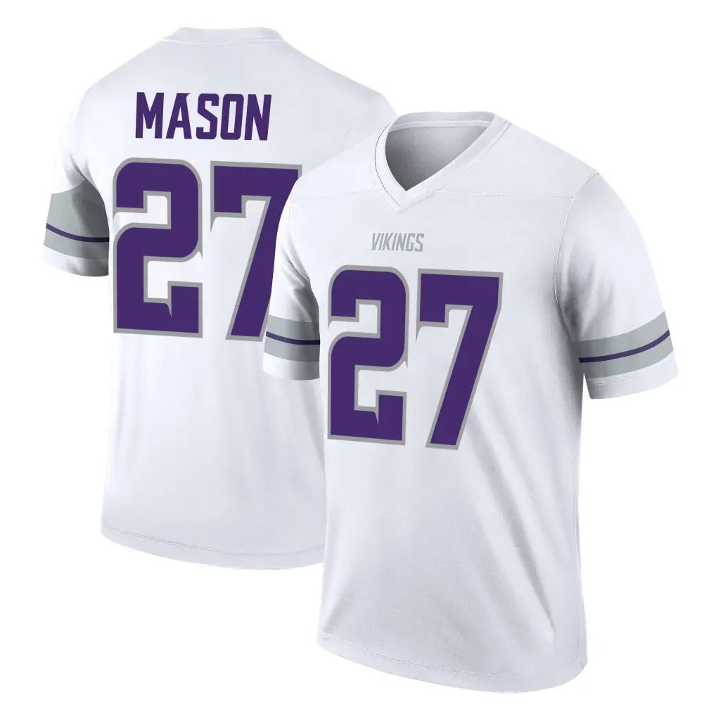 Yuxns M.Vikings #27 Jordan Mason Player White Alternate Legend Home Game Stitched Jerseys