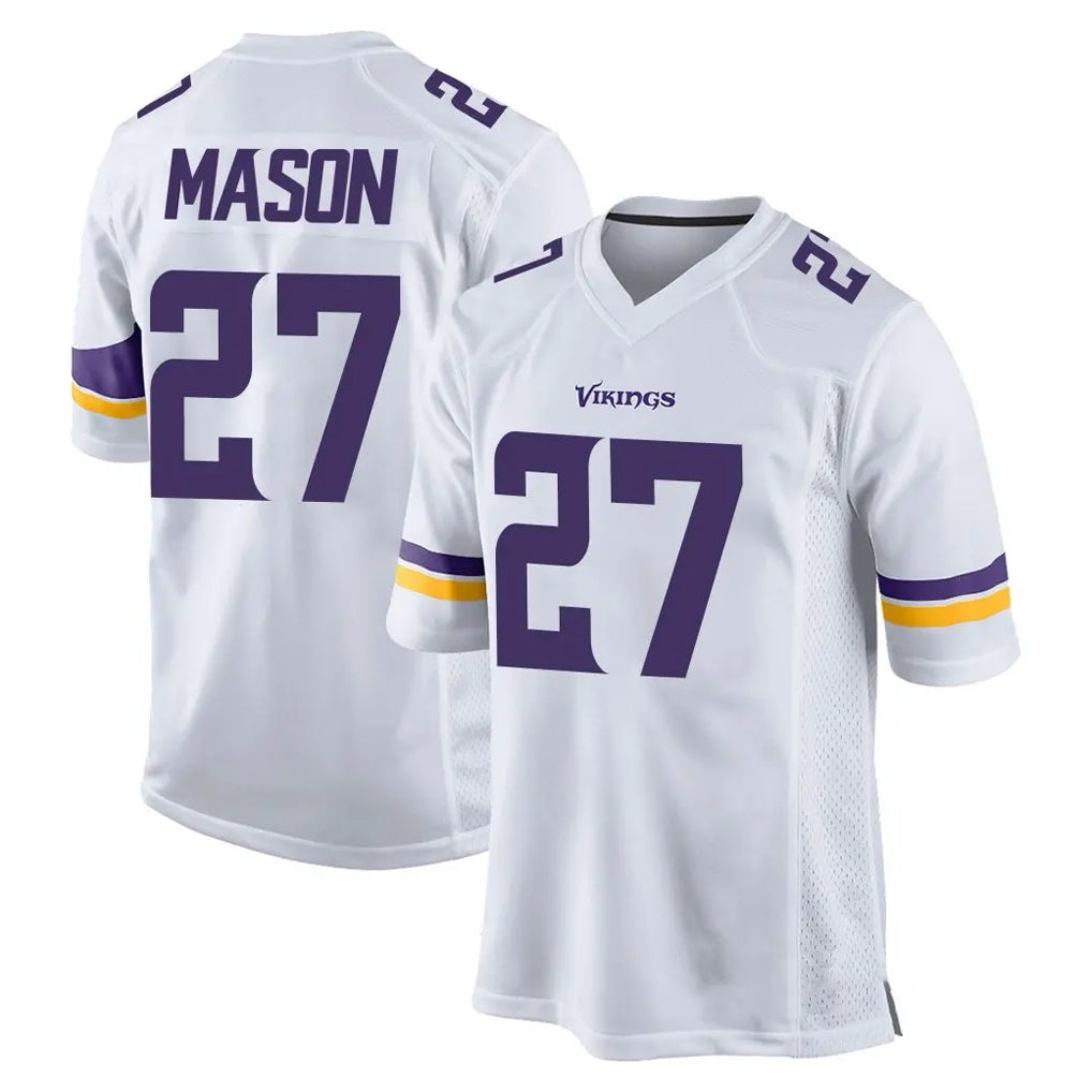 Yuxns M.Vikings #27 Jordan Mason Player White Home Game Stitched Jerseys