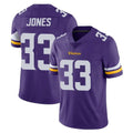 Yuxns M.Vikings #33 Aaron Jones Sr. Player Purple Limited Vapor Untouchable Home Game Stitched Jerseys