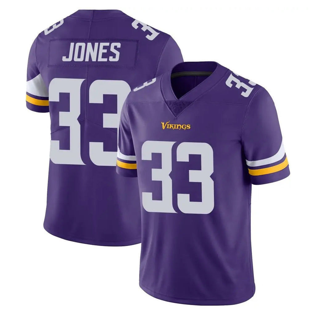 Yuxns M.Vikings #33 Aaron Jones Sr. Player Purple Limited Vapor Untouchable Home Game Stitched Jerseys