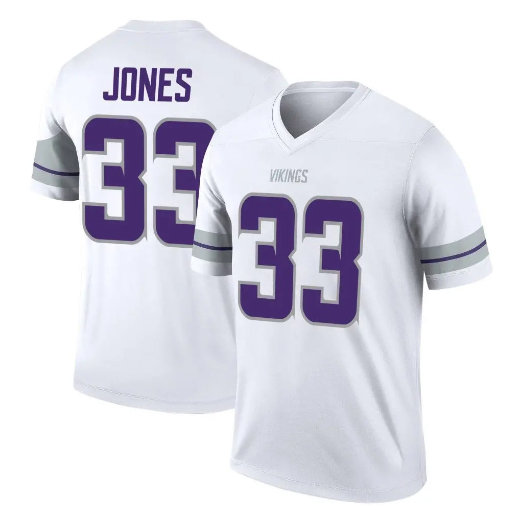 Yuxns M.Vikings #33 Aaron Jones Sr. Player White Alternate Home Game Stitched Jerseys