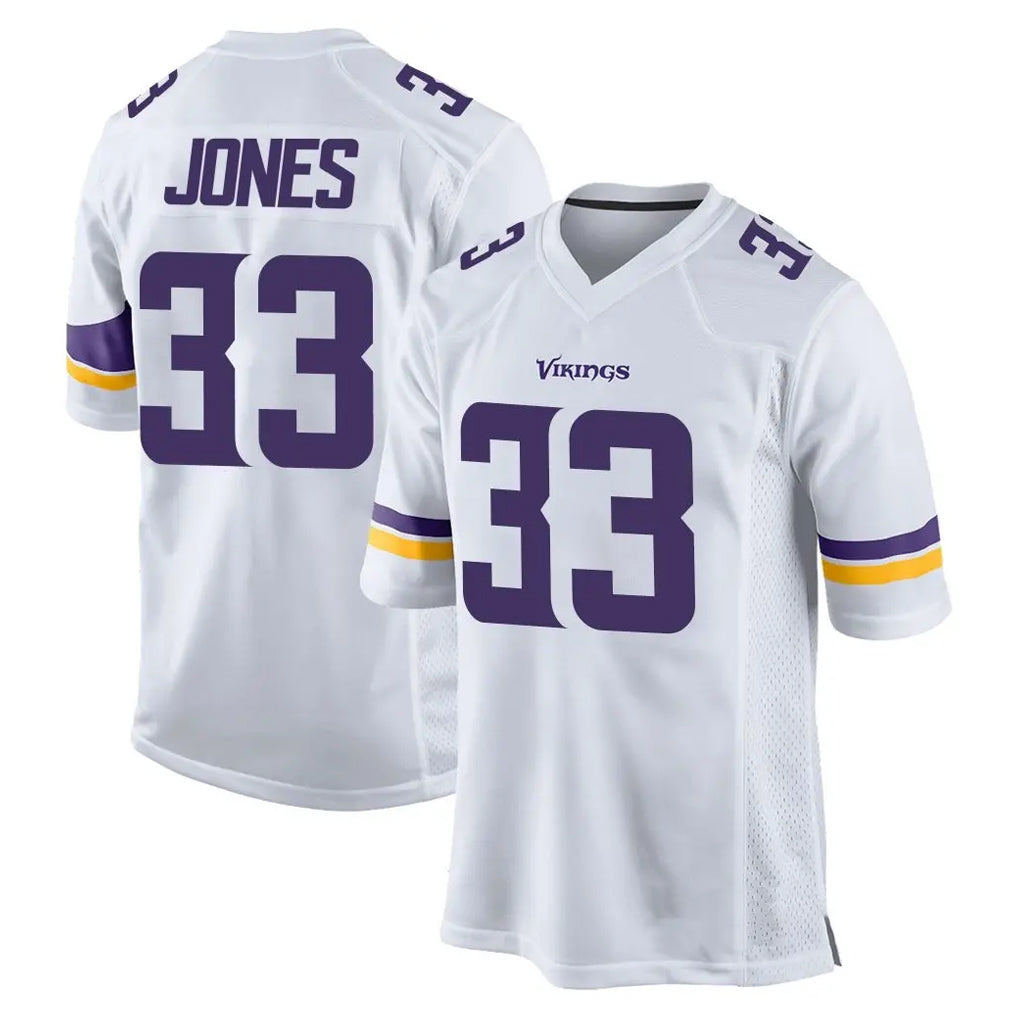 Yuxns M.Vikings #33 Aaron Jones Sr. Player White Home Game Stitched Jerseys