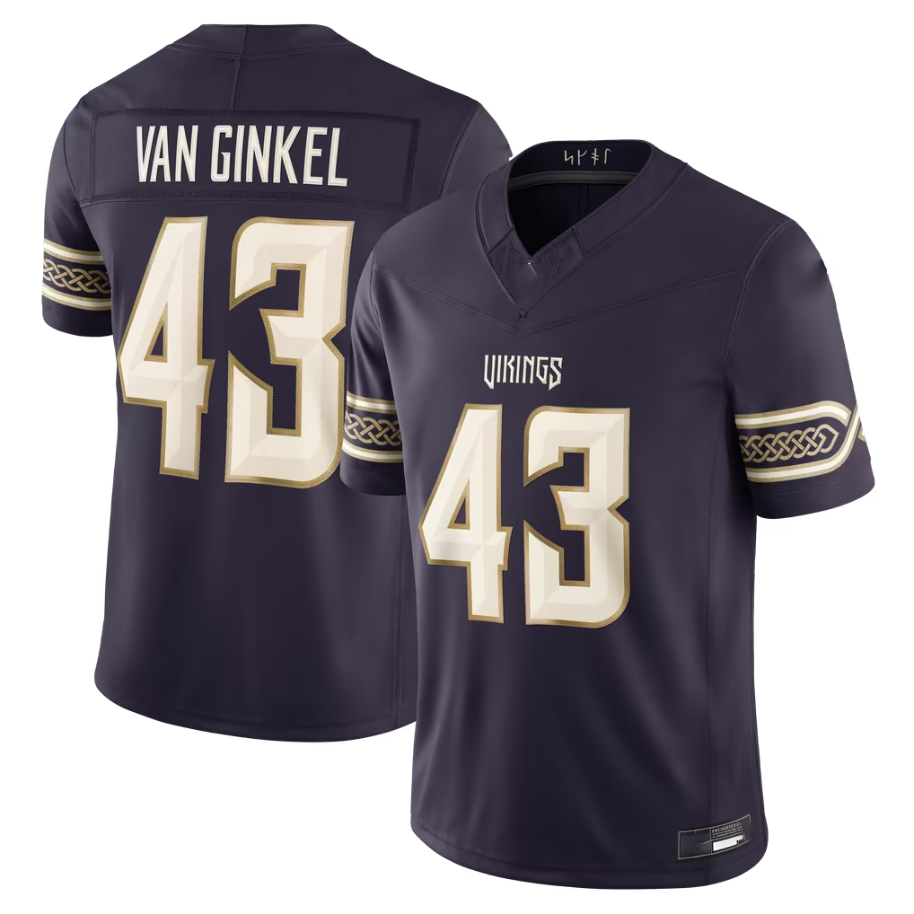 Yuxns M.Vikings #43 Andrew Van Ginkel Purple 2026 Rivalries Collection Limited Stitched Jerseys