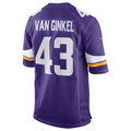 Yuxns MN.Vikings #43 Andrew Van Ginkel Purple Team Game Jersey Stitched American Stitched Jerseys