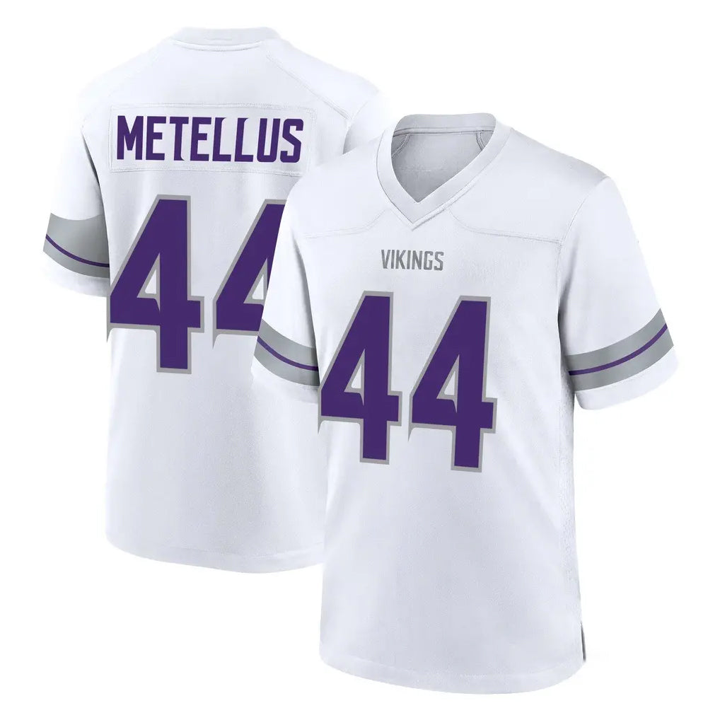 Yuxns M.Vikings #44 Josh Metellus Player White Alternate Home Game Stitched Jerseys