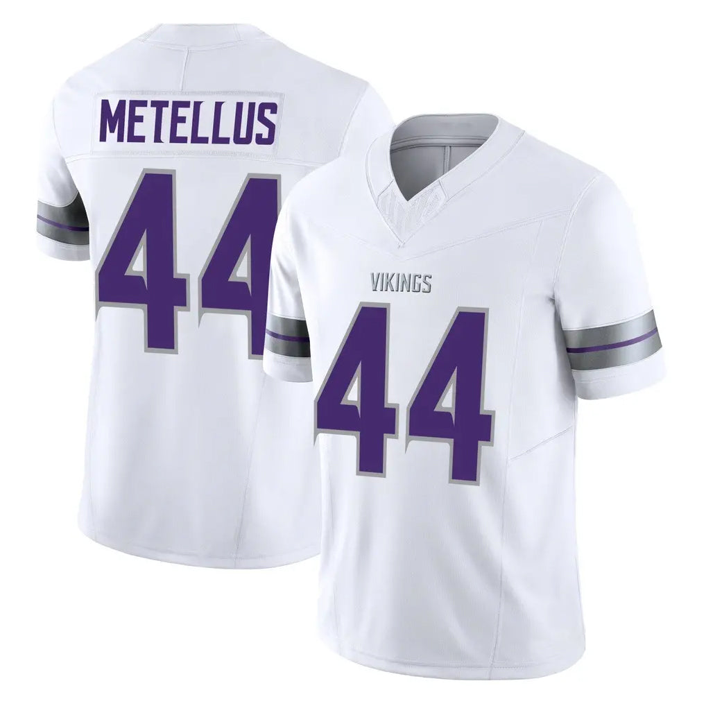 Yuxns M.Vikings #44 Josh Metellus Player White Limited Alternate Vapor F.U.S.E. Home Game Stitched Jerseys