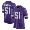 Yuxns M.Vikings #51 Blake Cashman Player Purple Home Game Stitched Jerseys