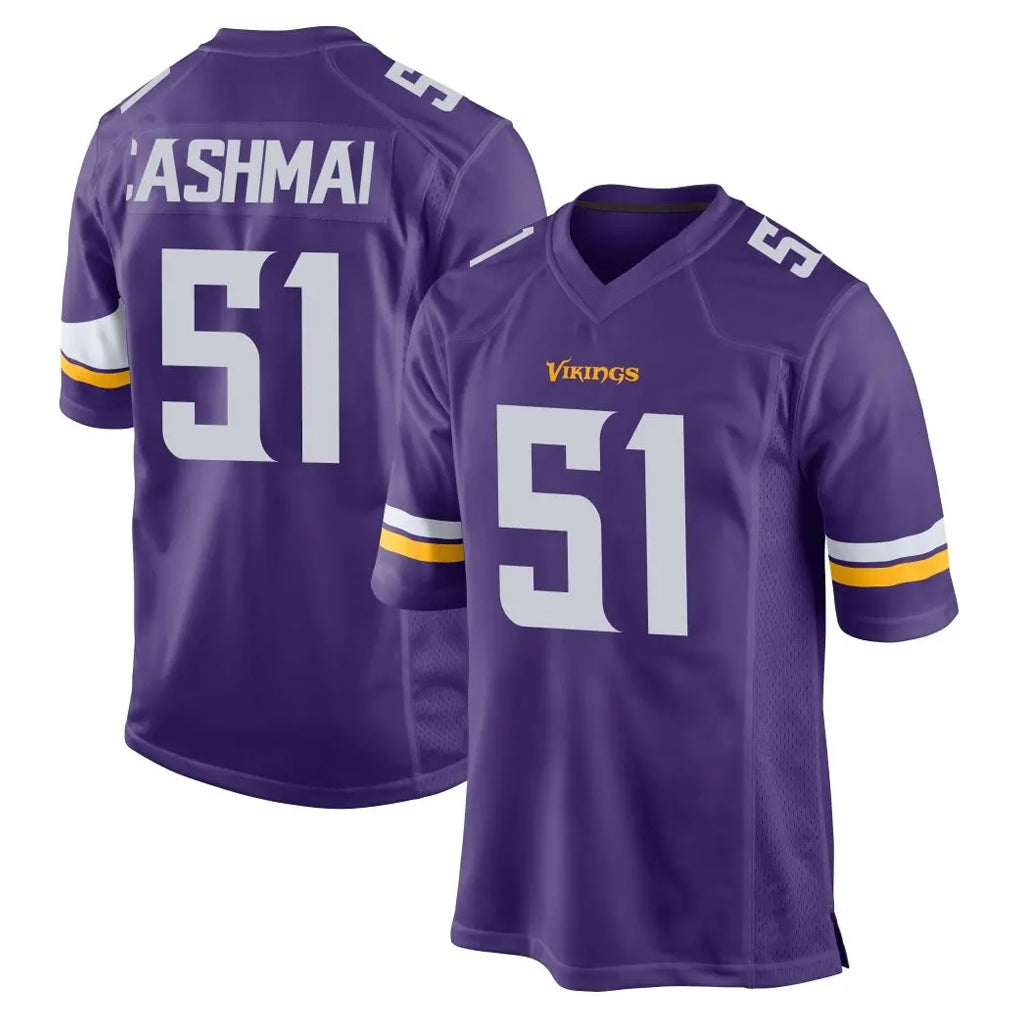 Yuxns M.Vikings #51 Blake Cashman Player Purple Home Game Stitched Jerseys
