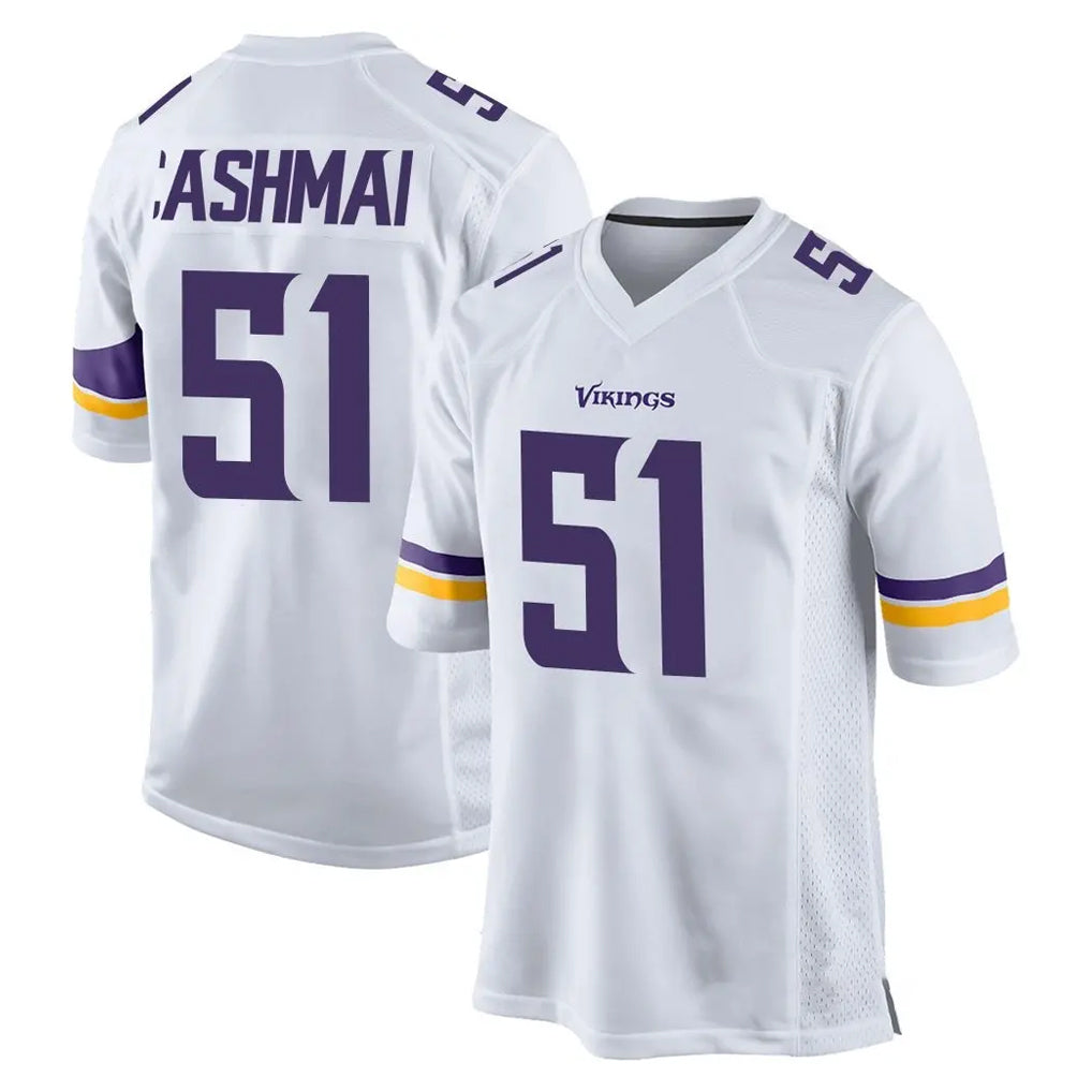 Yuxns M.Vikings #51 Blake Cashman Player White Home Game Stitched Jerseys