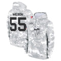 Yuxns M.Vikings #55 Eric Wilson Player Arctic Camo Salute to Service Pullover Hoodies Limited Game Stitched Jerseys