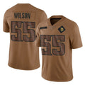 Yuxns M.Vikings #55 Eric Wilson Player Brown Salute To Service Limited Stitched Jerseys
