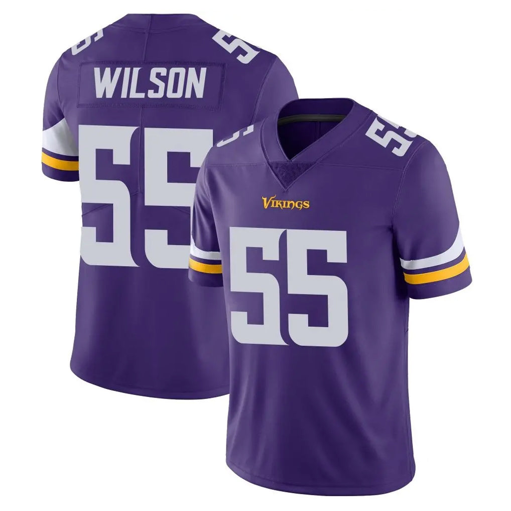 Yuxns M.Vikings #55 Eric Wilson Player Purple Limited Vapor Untouchable Home Game Stitched Jerseys