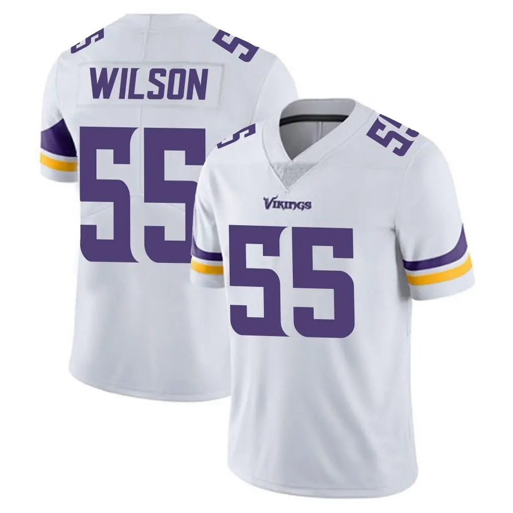 Yuxns M.Vikings #55 Eric Wilson Player White Limited Vapor Untouchable Home Game Stitched Jerseys