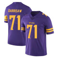 Yuxns M.Vikings #71 Christian Darrisaw Player Purple Limited Color Rush Home Game Stitched Jerseys