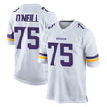 Yuxns M.Vikings #75 Brian O'Neill Player White Home Game Stitched Jerseys