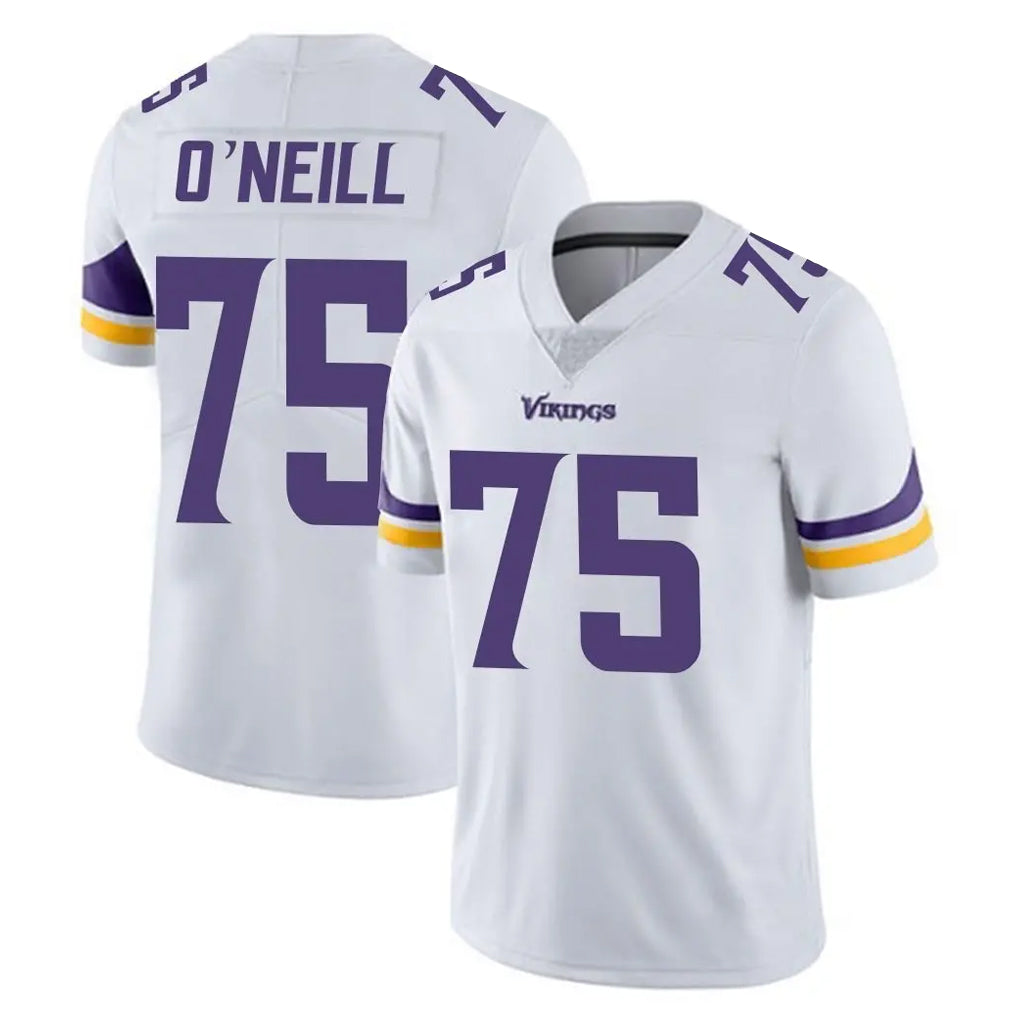 Yuxns M.Vikings #75 Brian O'Neill Player White Limited Vapor Untouchable Home Game Stitched Jerseys