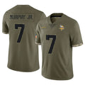 Yuxns M.Vikings #7 Byron Murphy Jr. Player Olive Salute To Service Limited Stitched Jerseys