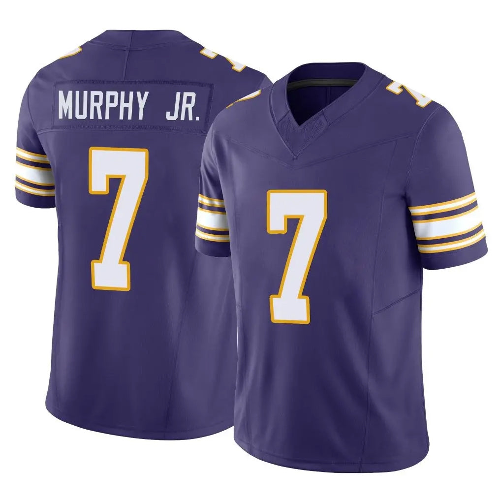 Yuxns M.Vikings #7 Byron Murphy Jr. Player Purple Limited Classic Vapor F.U.S.E. Home Game Stitched Jerseys