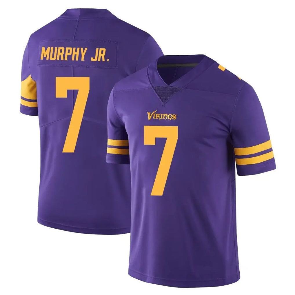 Yuxns M.Vikings #7 Byron Murphy Jr. Player Purple Limited Color Rush Home Game Stitched Jerseys
