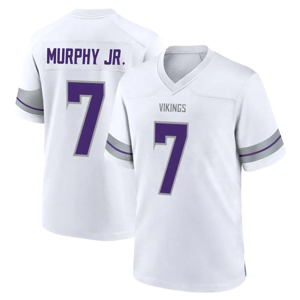 Yuxns M.Vikings #7 Byron Murphy Jr. Player White Alternate Home Game Stitched Jerseys