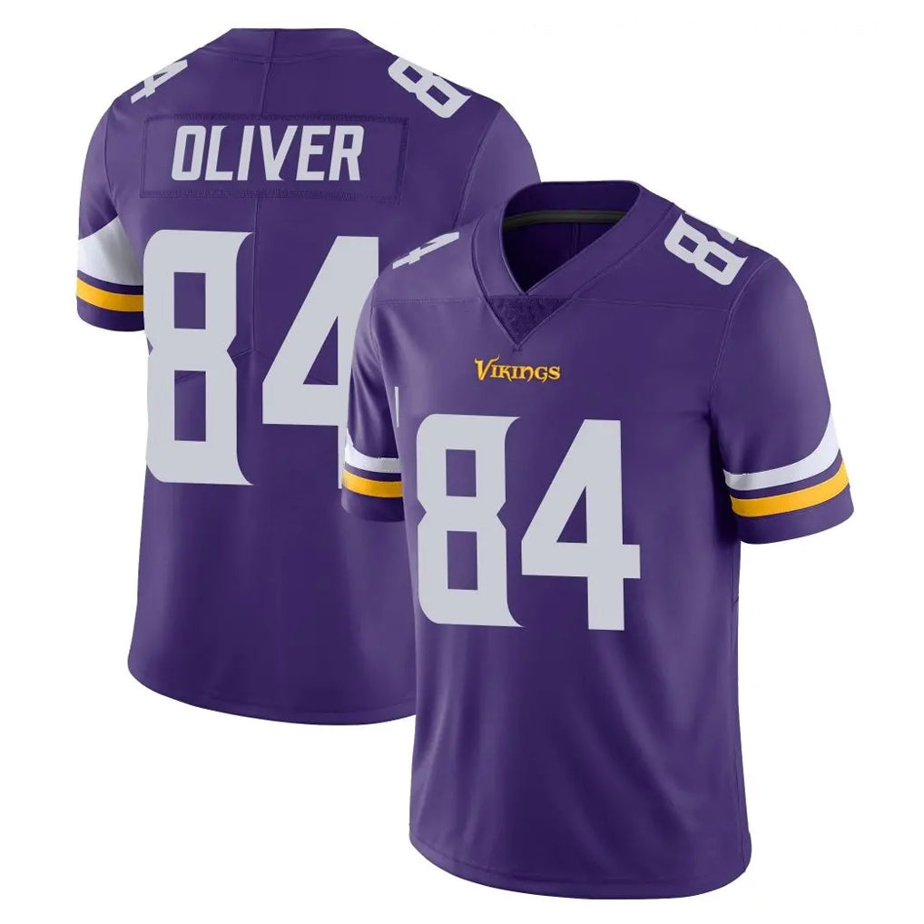 Yuxns M.Vikings #84 Josh Oliver Player Purple Limited Vapor Untouchable Home Game Stitched Jerseys