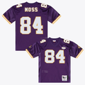 Yuxns M.Vikings #84 Randy Moss Mitchell & Ness Purple 2001 Authentic Throwback Stitched Jerseys