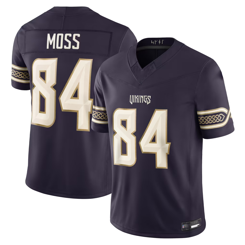 Yuxns M.Vikings #84 Randy Moss Purple 2026 Rivalries Collection Limited Stitched Jerseys