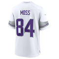 Yuxns MN.Vikings #84 Randy Moss White Alternate Retired Player Game Jersey American Stitched Jerseys