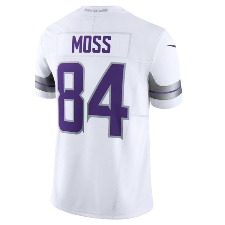 Yuxns M.Vikings #84 Randy Moss White Alternate Retired Player Game Jersey American Stitched Jerseys