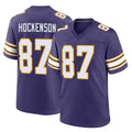 Yuxns M.Vikings #87 T.J. Hockenson Player Purple Classic Home Game Stitched Jerseys