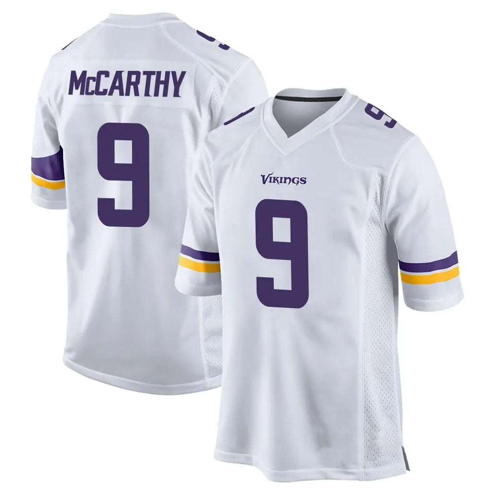 Yuxns M.Vikings #9 J.J. McCarthy Player White Home Game Stitched Jerseys